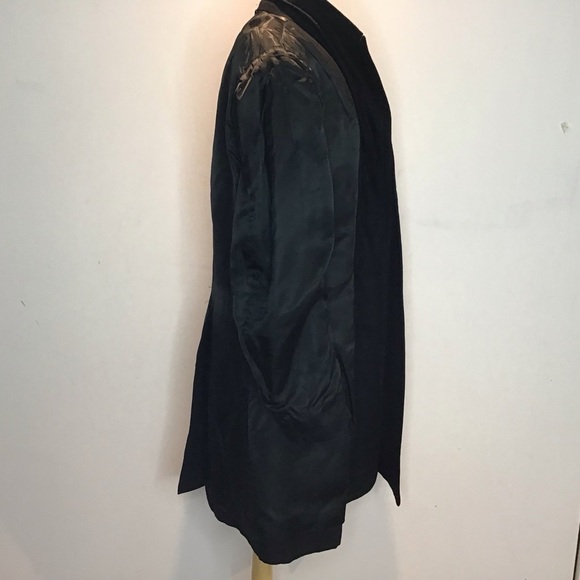 Eagle Clothes Black Wool Four Button MidLength Vintage Notch Collar Overcoat 44 - Picture 10 of 15